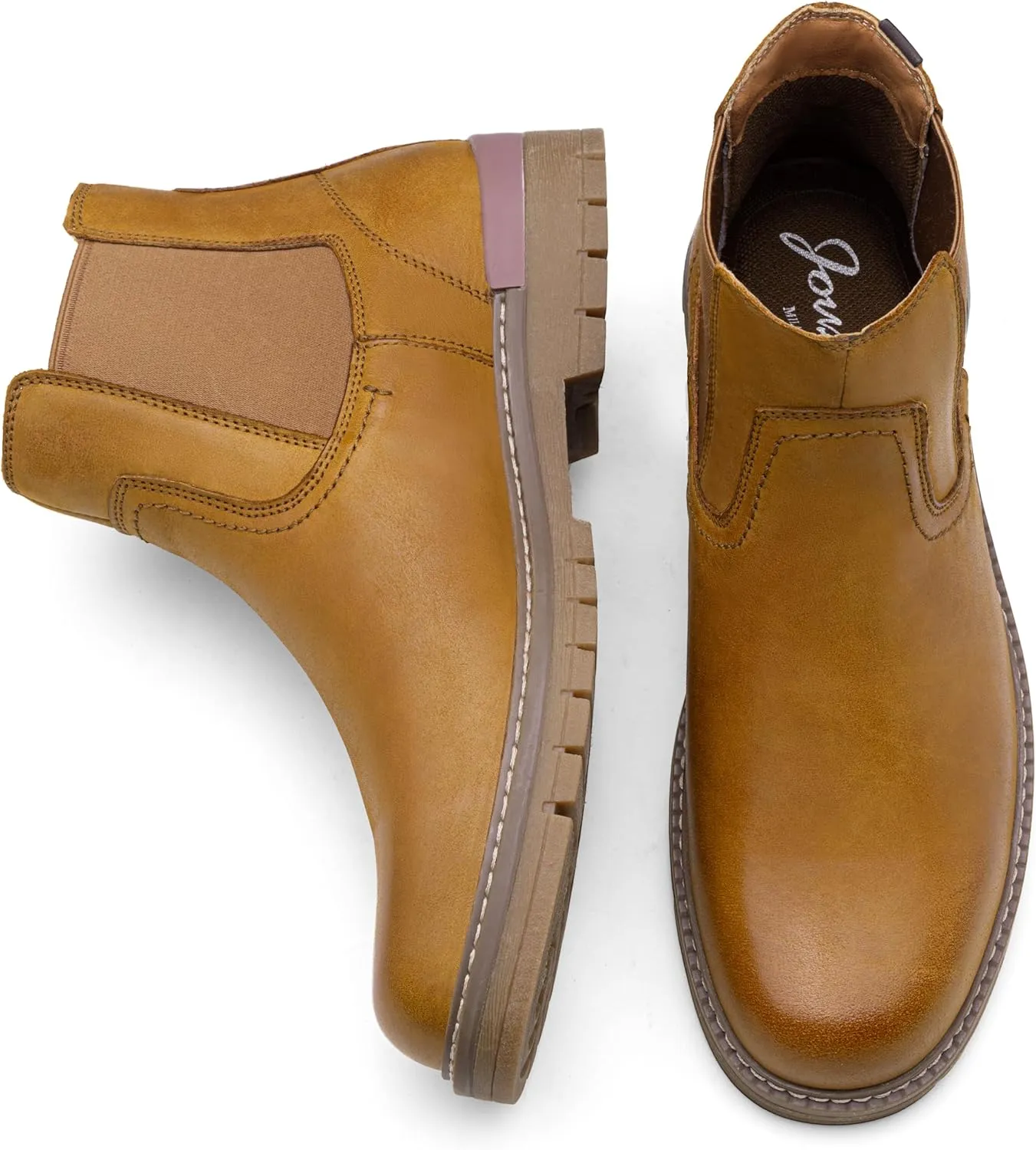 Jousen Chelsea Boots Men Lightweight Mens Boots Classic Slip On Boots Casual Boots for Men
