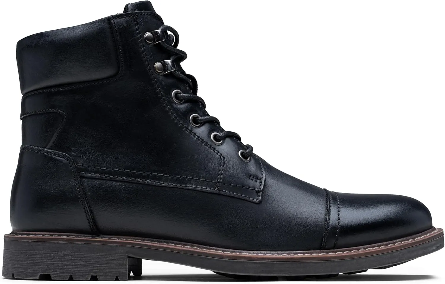 Jousen Mens Boots Leahter Retro Dress Boot Cap Toe Casual Motorcycle