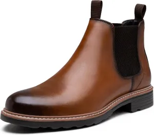 Jousen Men's Chelsea Boots Leather Dress Boots for Men Classic Pull on Ankle Boot