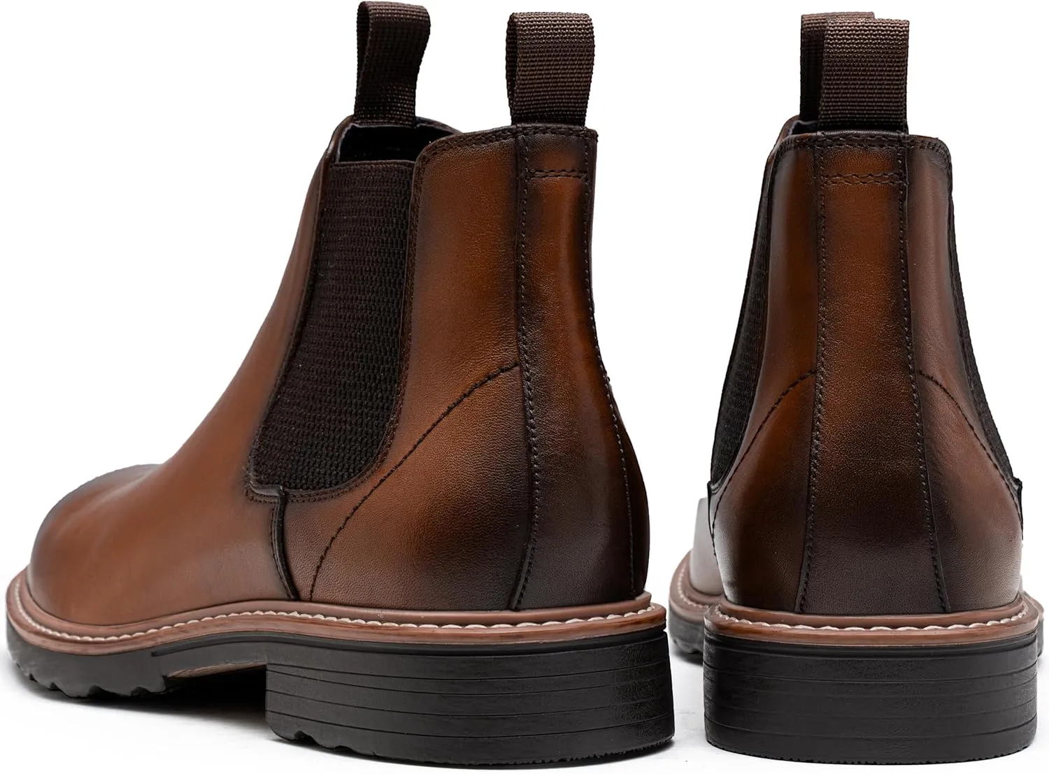 Jousen Men's Chelsea Boots Leather Dress Boots for Men Classic Pull on Ankle Boot