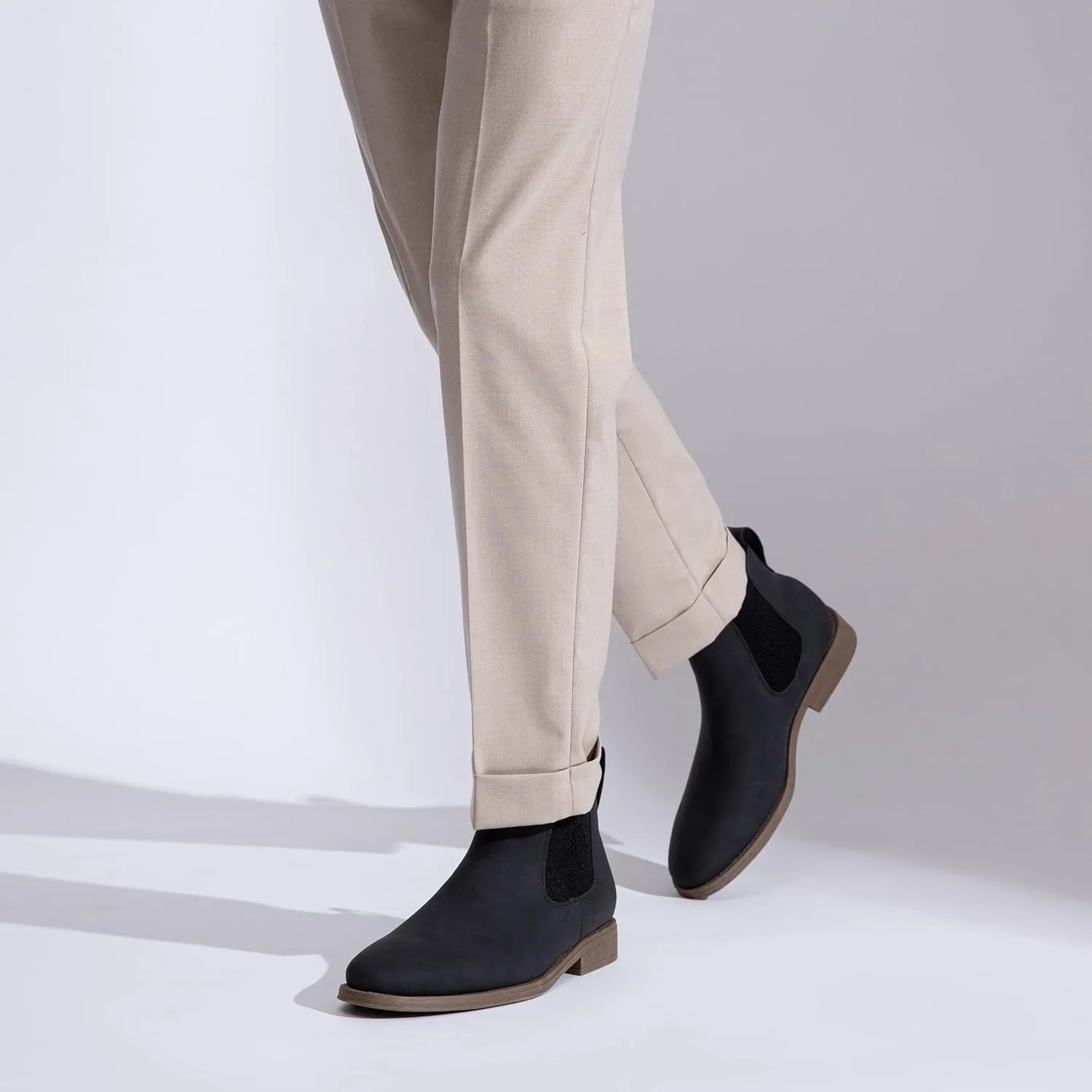 Jousen Men's Chelsea Boots Suede Casual