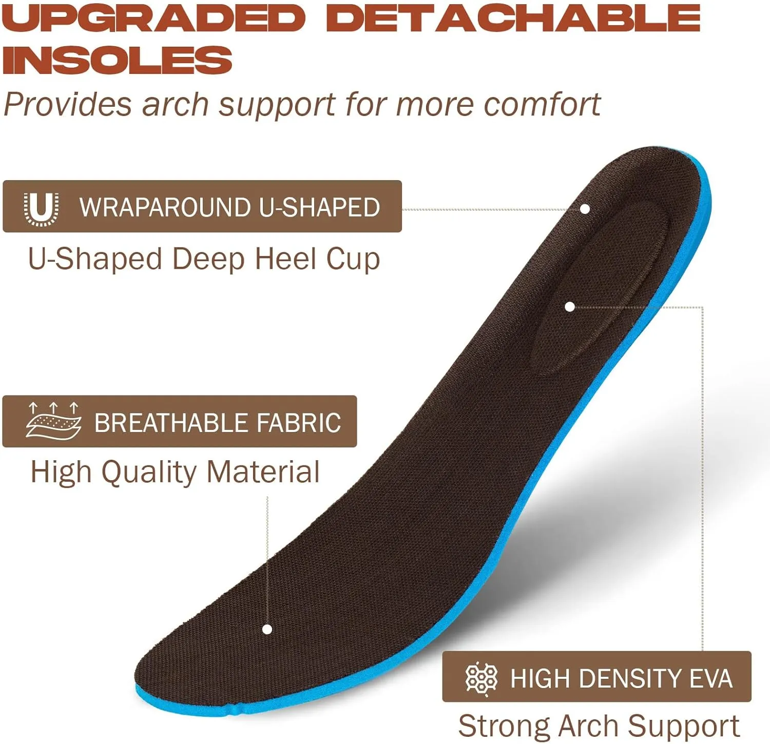 J's.o.l.e Cowboy Boots for Men Round Toe Western Boots Pull on Silp Resistant Men’s Work Boots