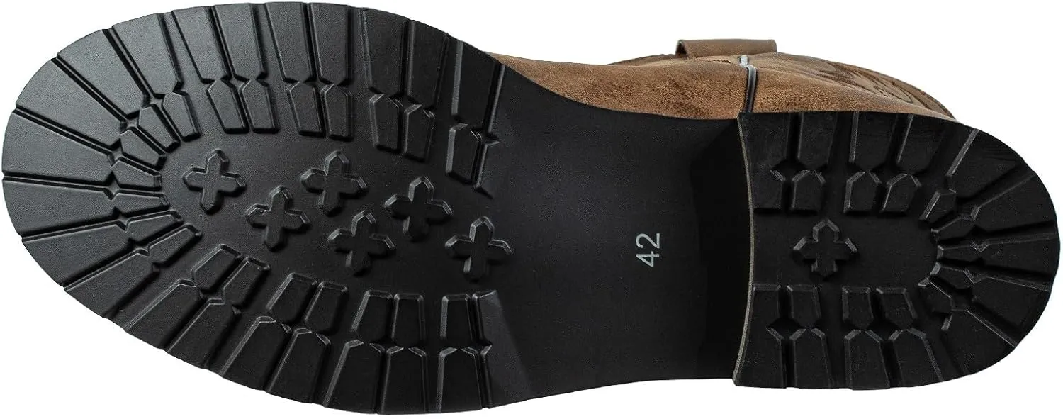 J's.o.l.e Cowboy Boots for Men Round Toe Western Boots Pull on Silp Resistant Men’s Work Boots