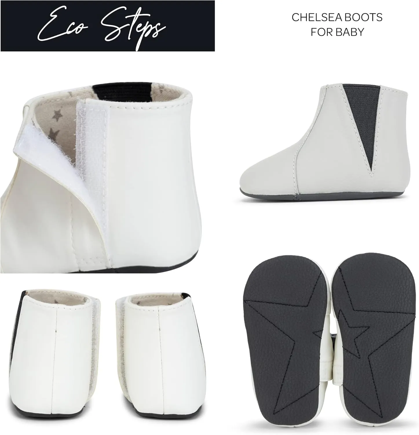 JuJuBe Eco Steps - Chelsea Boots for Babies & Infants - Machine Washable Vegan Leather Baby Shoes