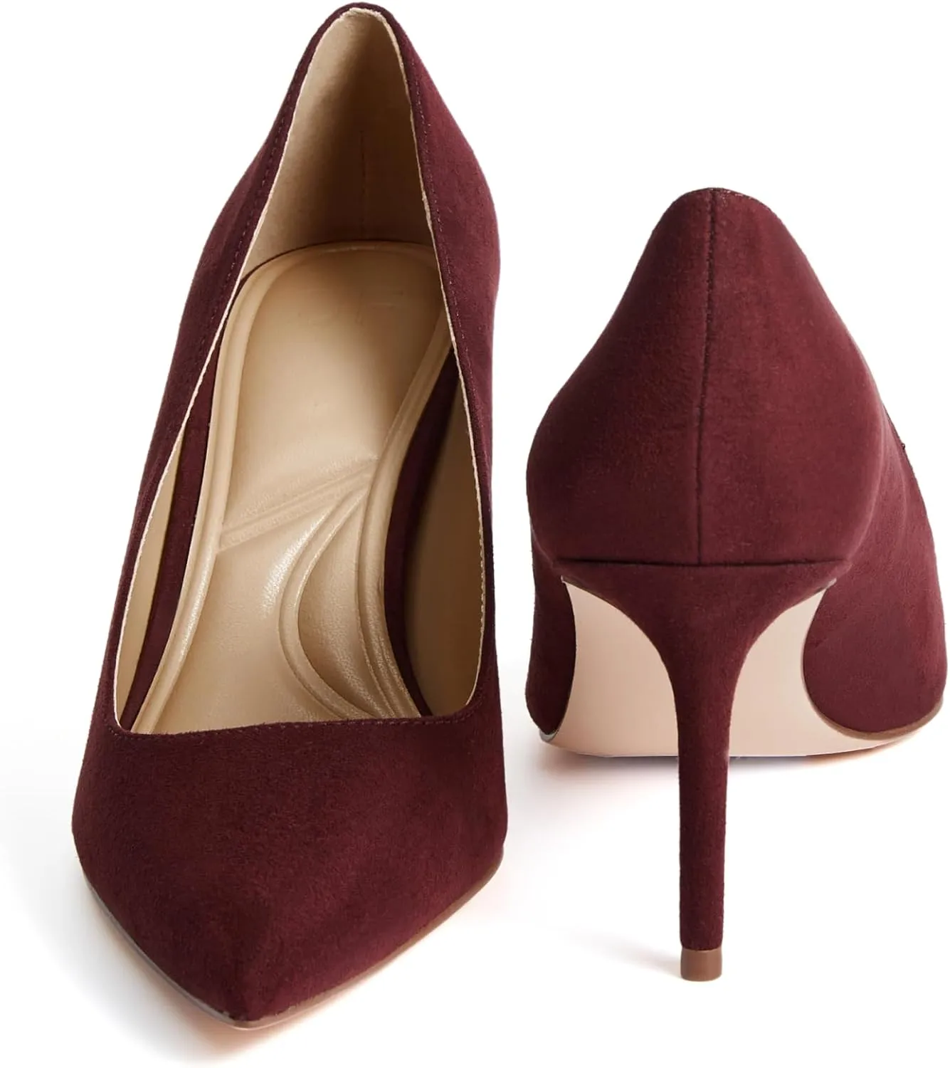 JustFab Women's 2.75 Inch Pumps Pointy Tip Wedding Dress Shoes Stiletto Pumps for Women