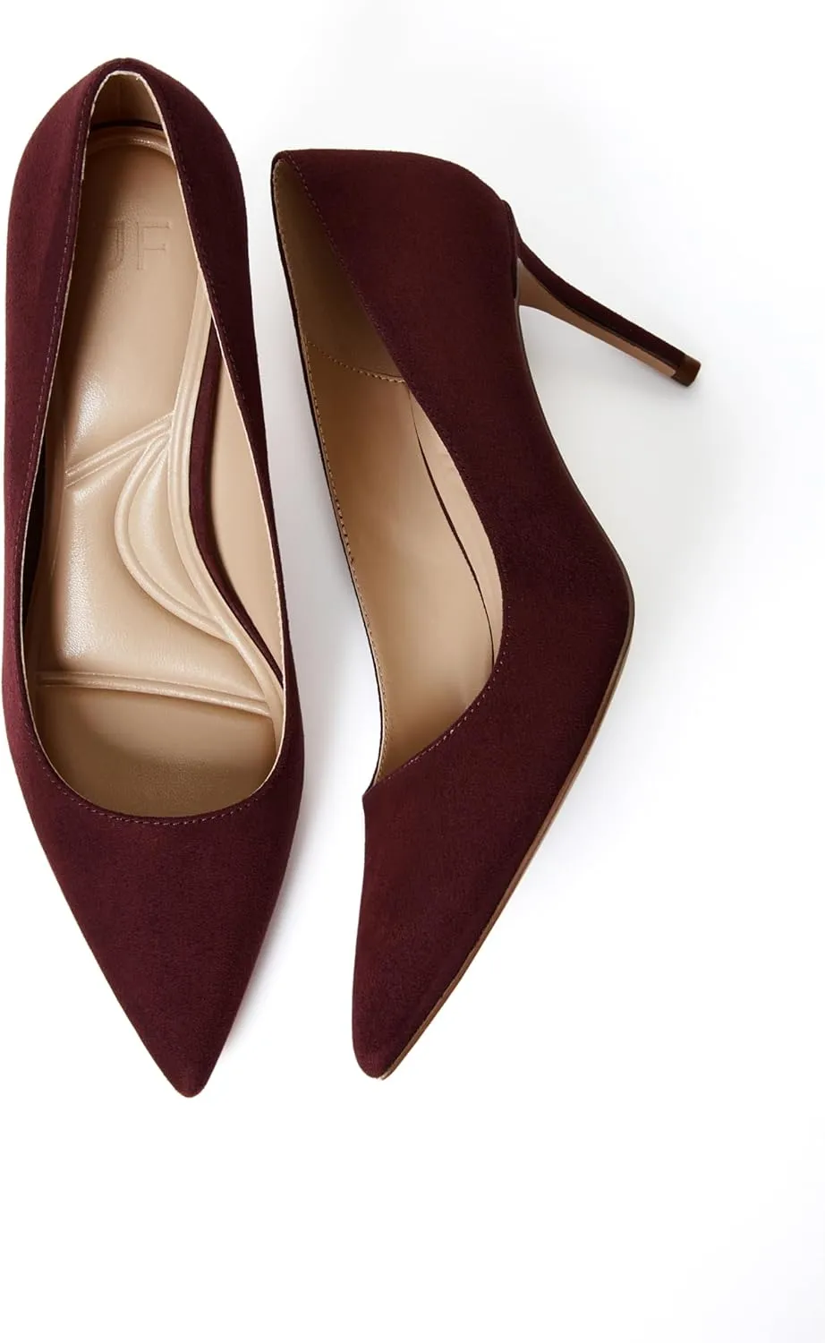 JustFab Women's 2.75 Inch Pumps Pointy Tip Wedding Dress Shoes Stiletto Pumps for Women