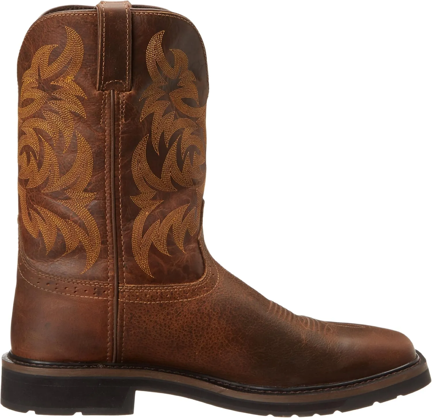 Justin Original Work Boots Men's Driller Pull-On Square Toe Work Boot