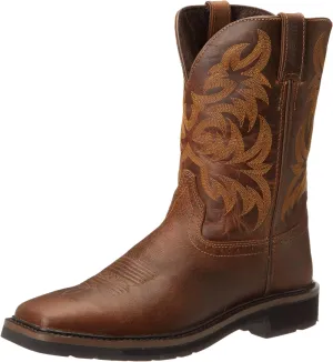 Justin Original Work Boots Men's Driller Pull-On Square Toe Work Boot