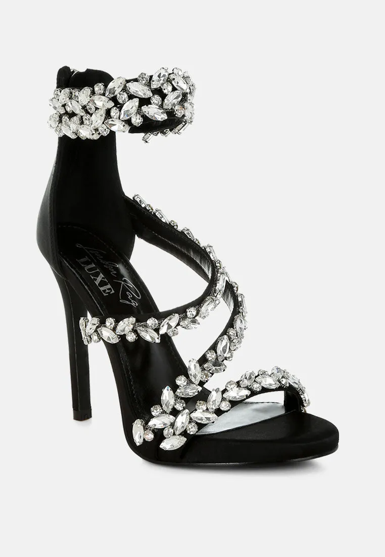 Korna Diamante Embellished Stiletto Heel Sandals
