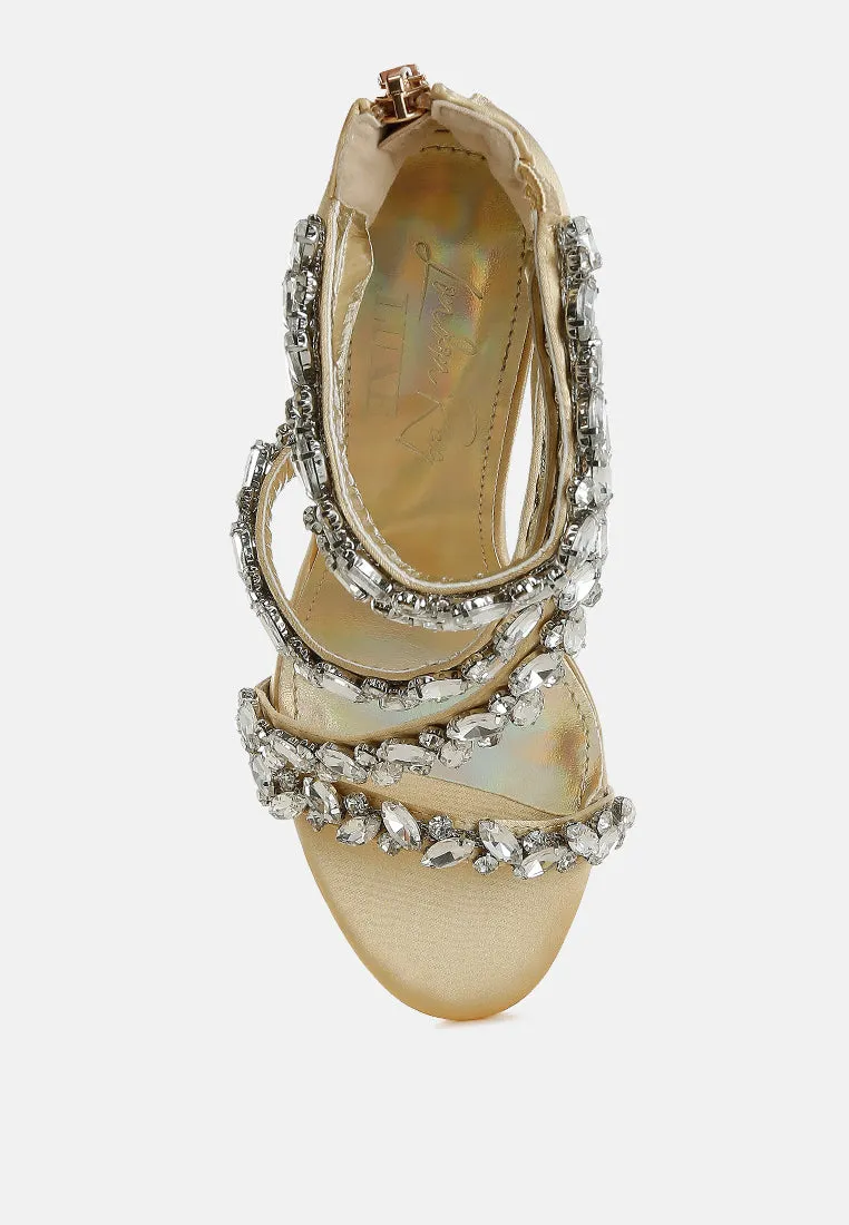 Korna Diamante Embellished Stiletto Heel Sandals
