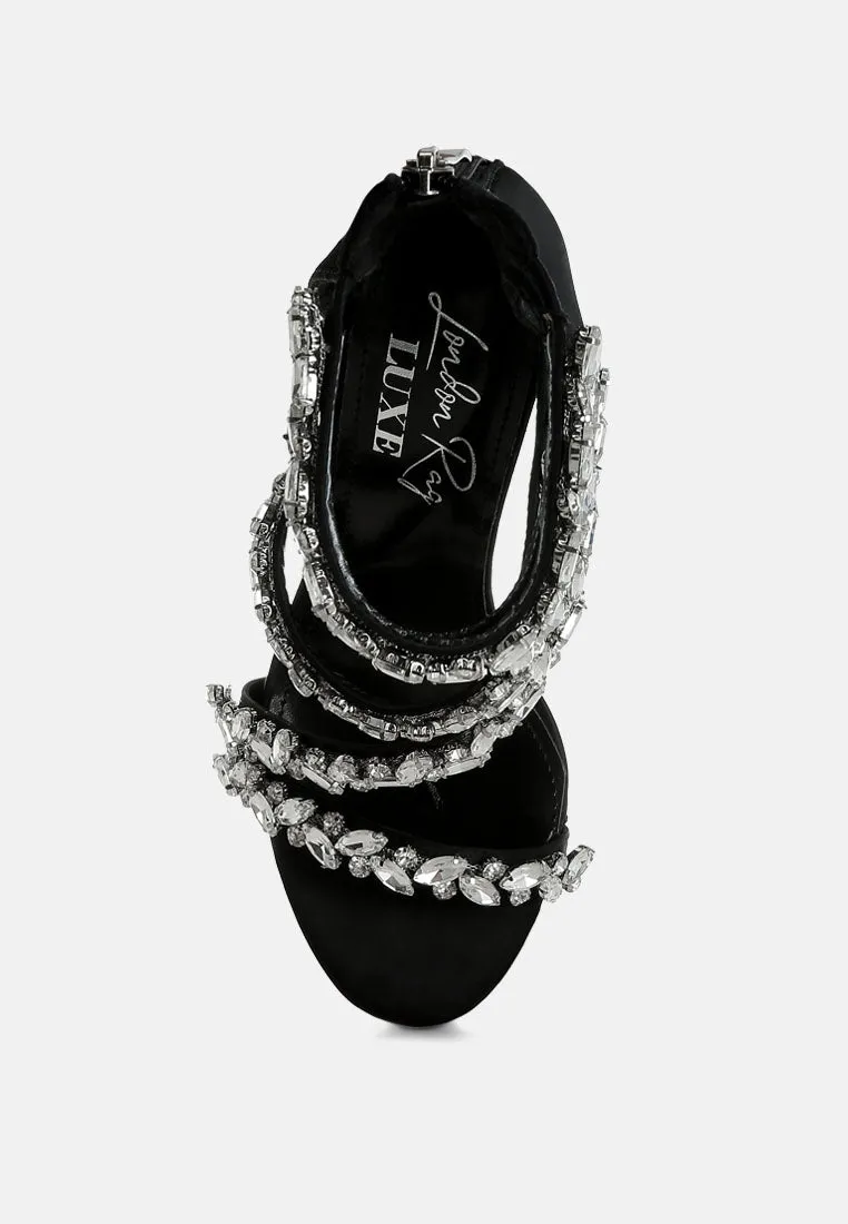 Korna Diamante Embellished Stiletto Heel Sandals