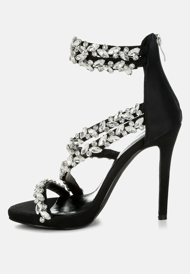 Korna Diamante Embellished Stiletto Heel Sandals