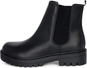 KRISTINA Women's Lug Sole Low Heel Chelsea Fashion Ankle Bootie w/Double Elastic Gore