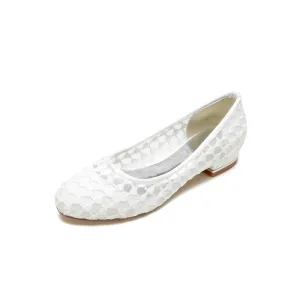 Lace Pointed Toe Wedding Flats