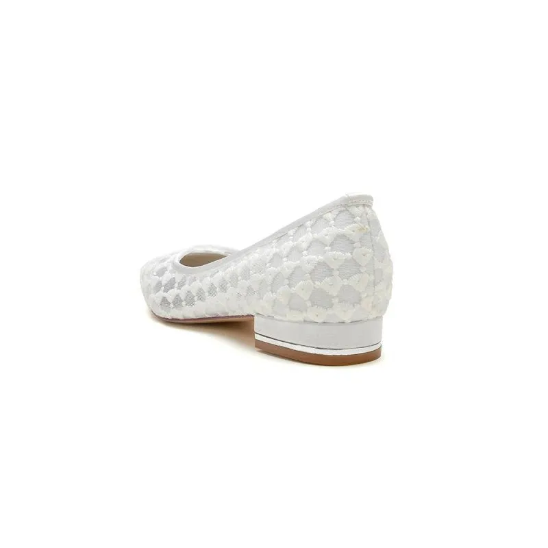 Lace Pointed Toe Wedding Flats