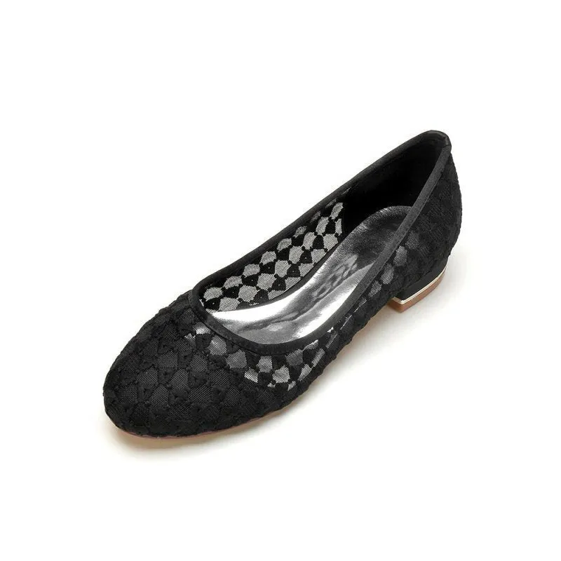 Lace Pointed Toe Wedding Flats