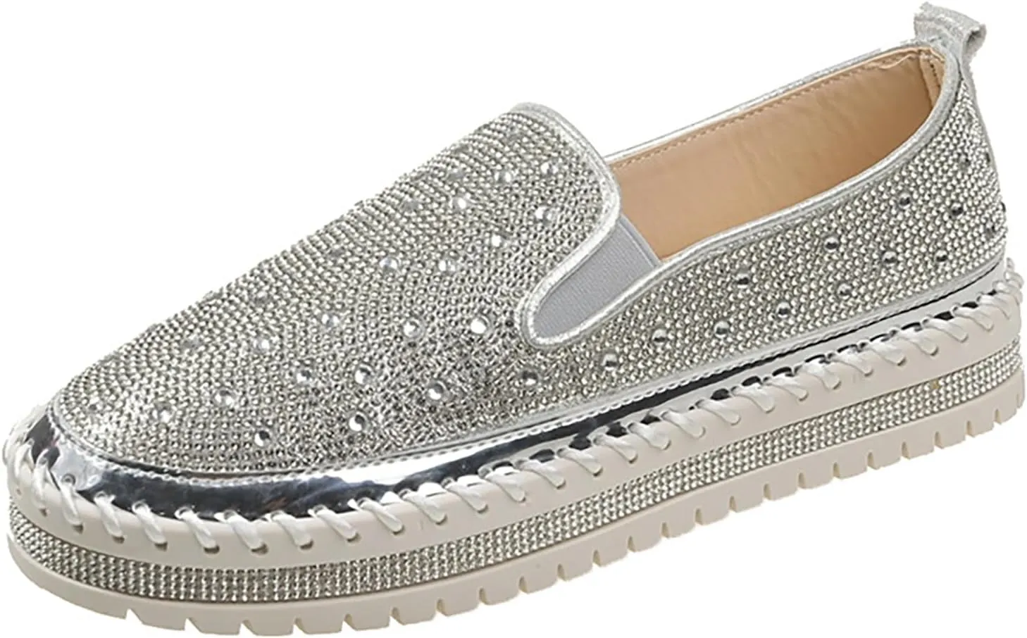 Large Size Foreign Trade 2024 Spring and Autumn New Thick Sole Lazy Casual Korean Edition Casual Womens Shoes Size 9