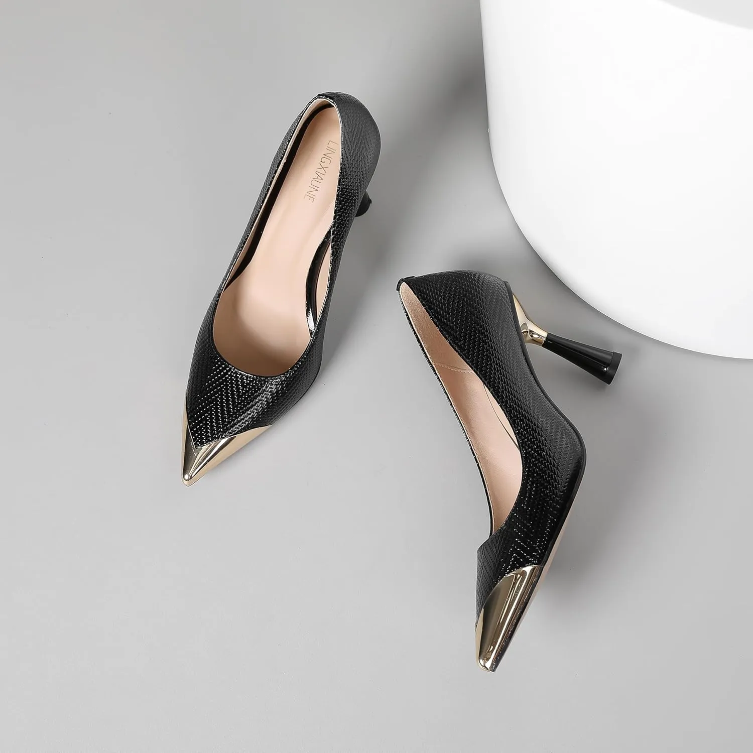LingxiaUne Pumps for Women Pointed Toe Stiletto High Heels Ideal for Business Office Dress Weddings Fashion Events and Dance Parties Elegant Footwear for The Modern Woman