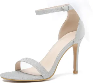 LIURUIJIA Women's Open Toe Stiletto Heels with Bow One Strap Sandals Wedding Party Prom Dress Shoes