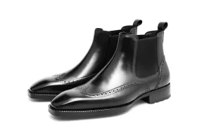 Lorenzo Chelsea Brogue Leather Boots