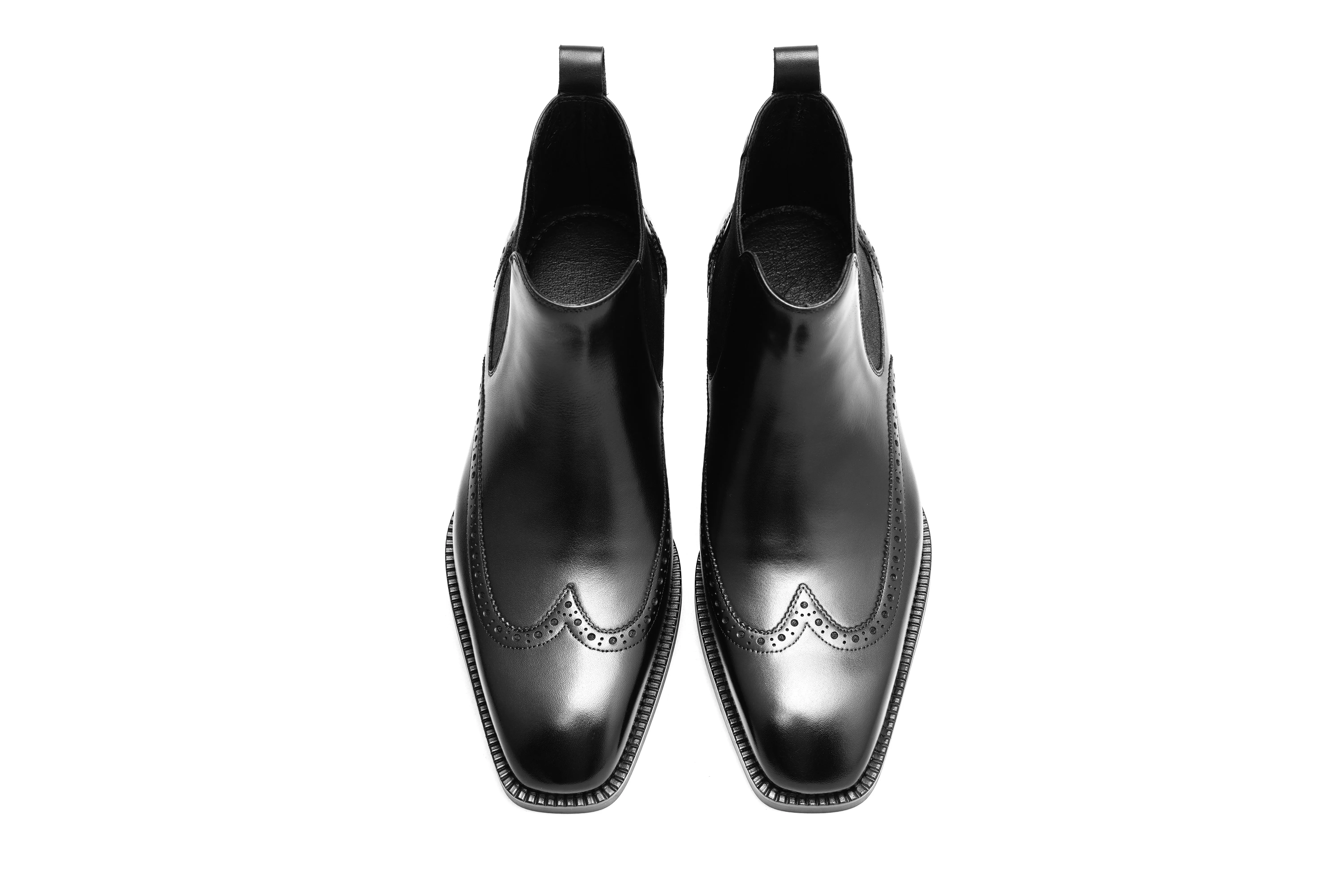 Lorenzo Chelsea Brogue Leather Boots
