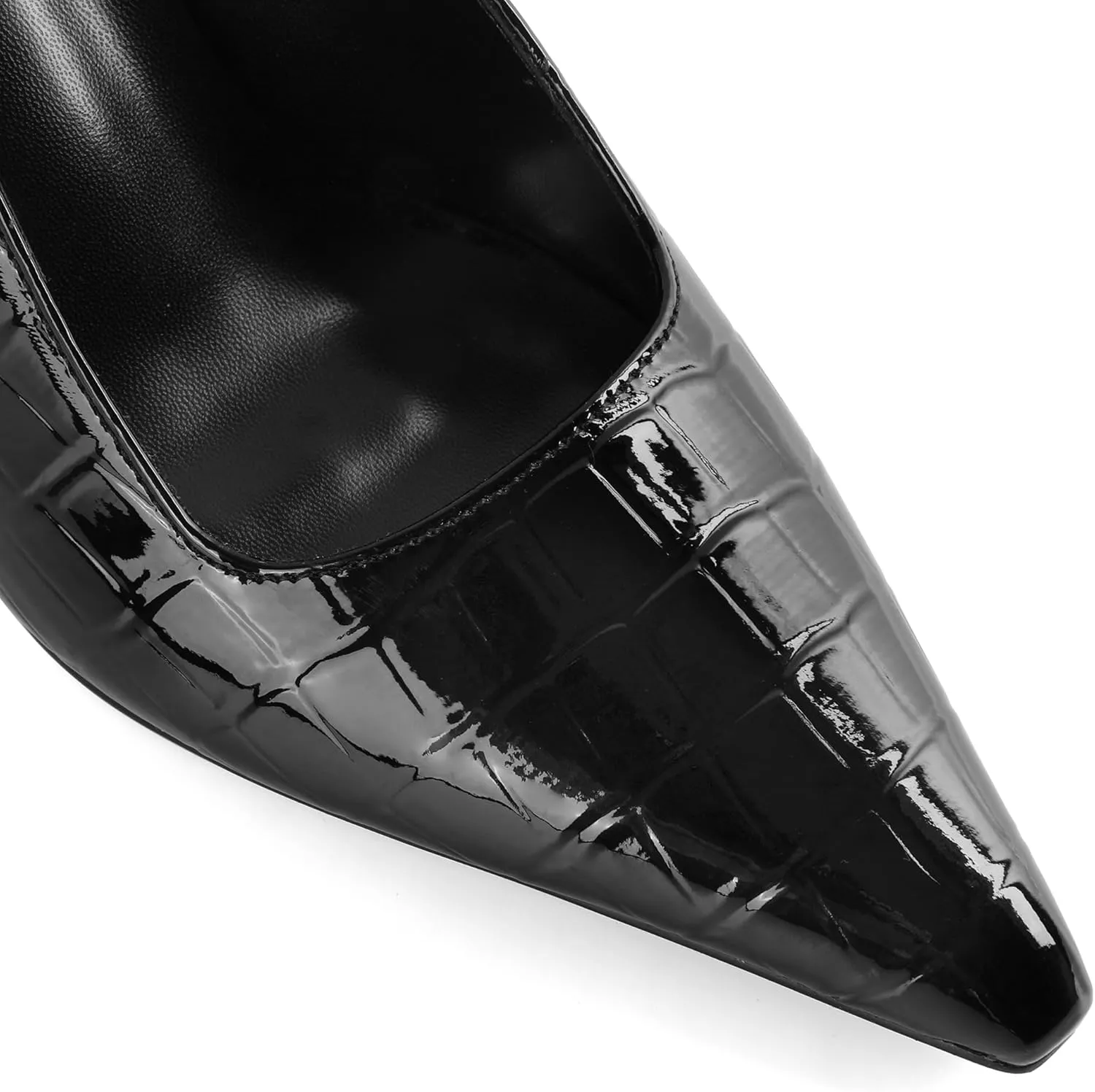 Mallyteeds Slingback Heels for Women Square Pointed Toe Slip On Stilettos High Heel Pumps Shoes Dressy 4 Inches