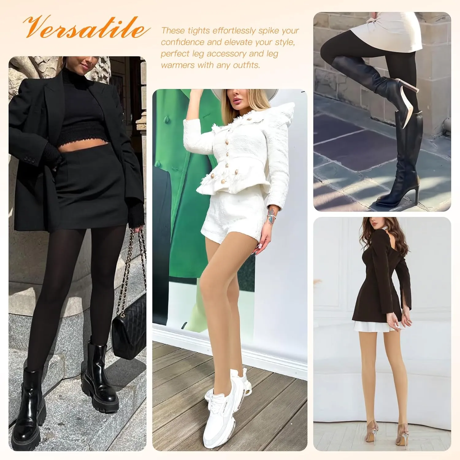 MANZI Super Opaque Tights for Women with Control-Top Blackout 2 Pairs