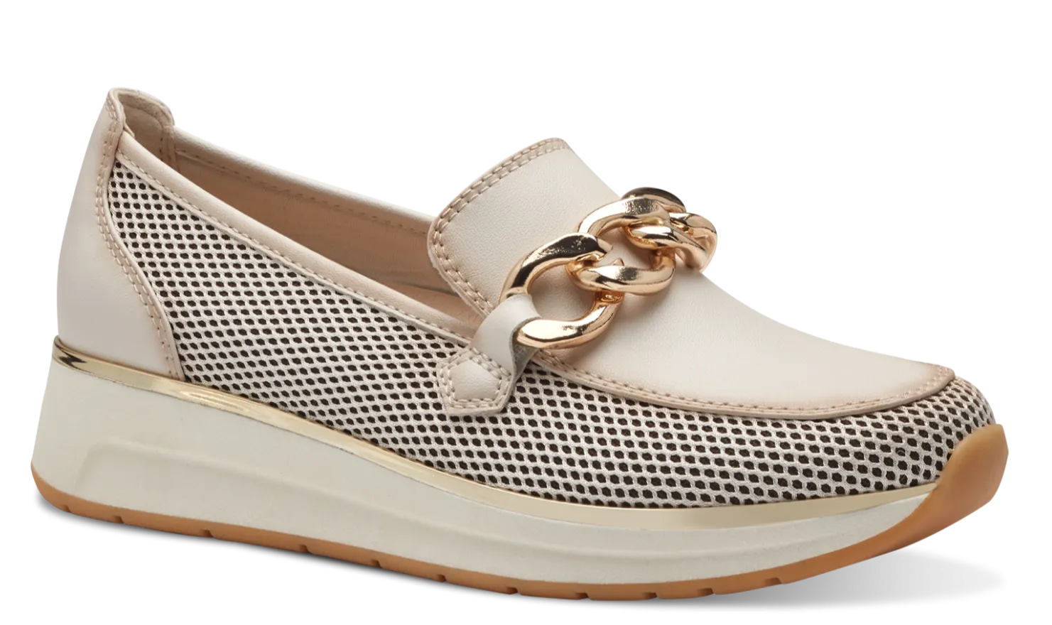 Marco Tozzi Ladies Slip On Wedge Loafer Shoe 24732-42 402