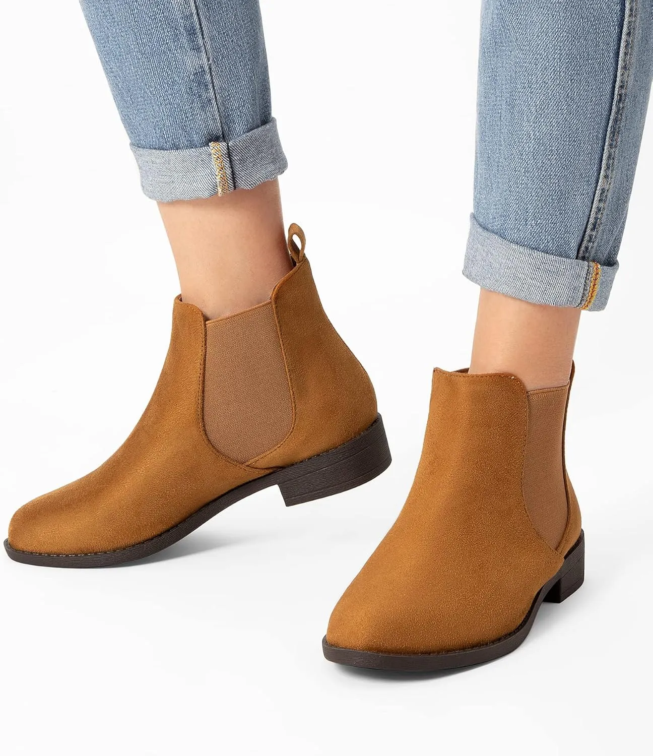 MaxMuxun Women's Ankle Boots Low Heel Chelsea Booties