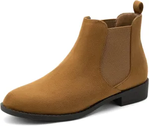 MaxMuxun Women's Ankle Boots Low Heel Chelsea Booties