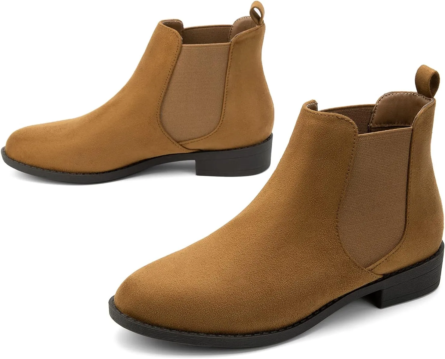 MaxMuxun Women's Ankle Boots Low Heel Chelsea Booties