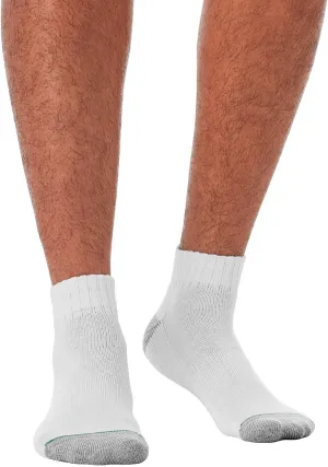 Member's Mark Men's Quarter Socks, White, 10 Pairs