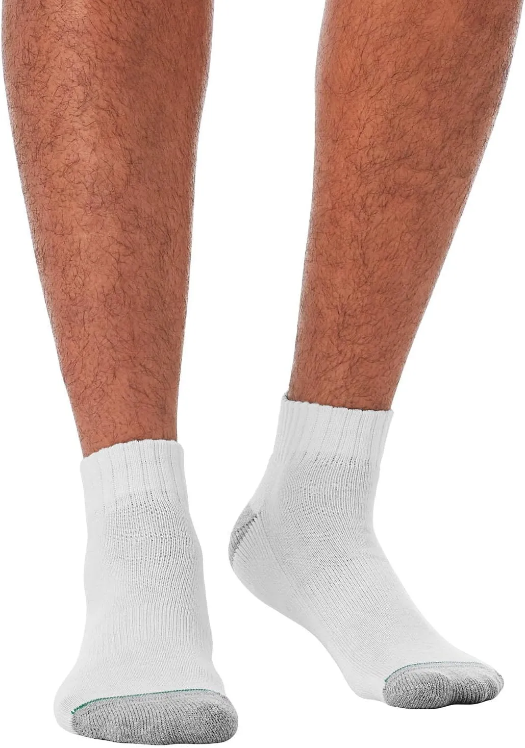 Member's Mark Men's Quarter Socks, White, 10 Pairs