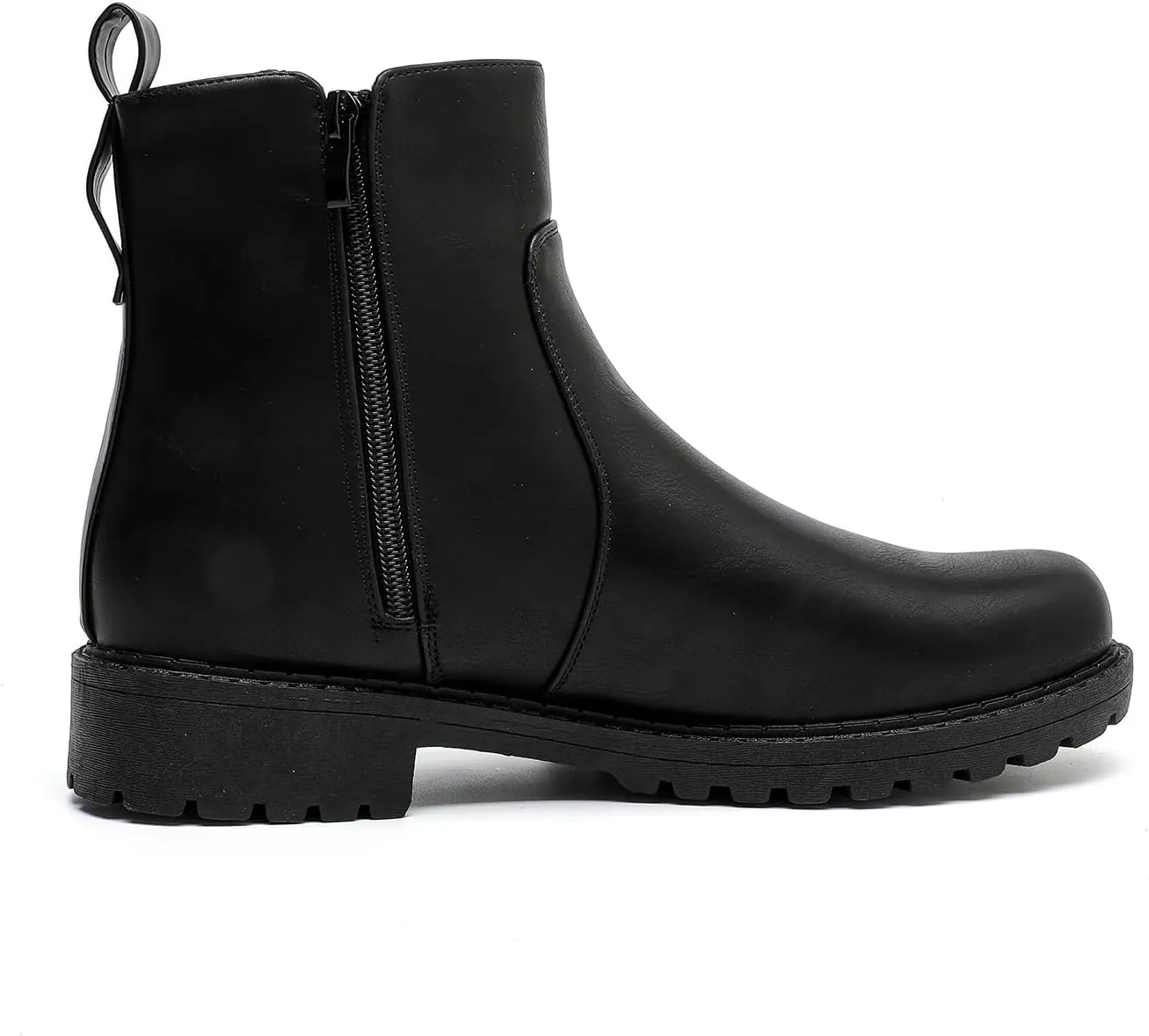 MEMON Women's Chelsea Boots Slip-on Fashion Low Heeled Booties for Women Casual Comfortable Black Ankle Booties Shoes