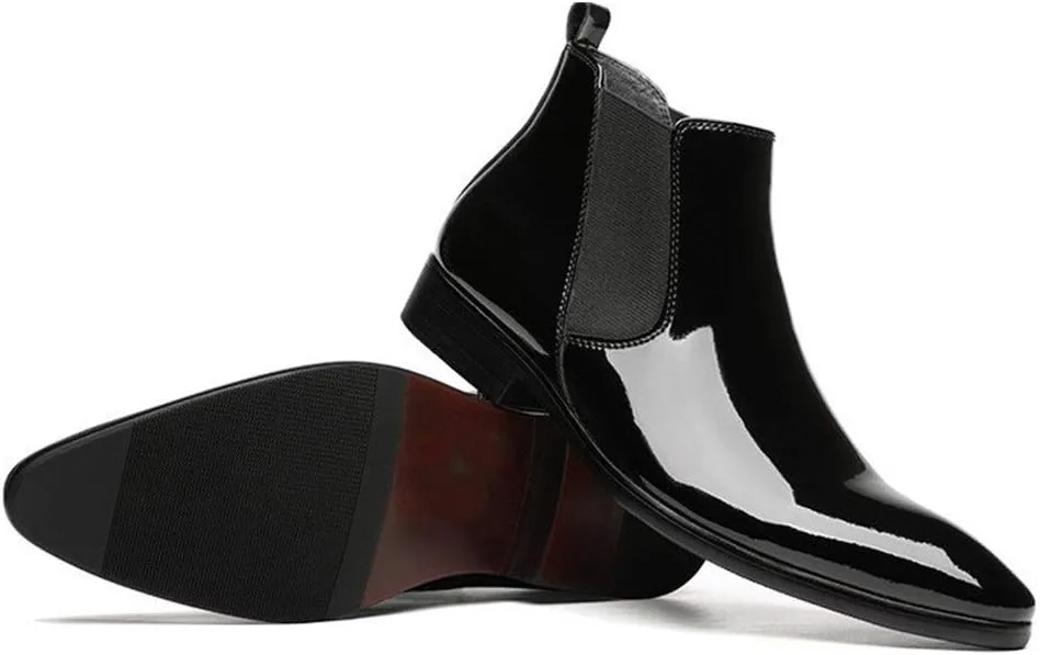 Men Ankle Boots Mens Low Heel Pull Tap Chelsea Boots Show Party Office Holiday For Club The First Layer Of Cowhide Genuine Leather