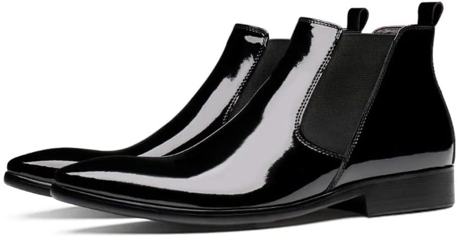 Men Ankle Boots Mens Low Heel Pull Tap Chelsea Boots Show Party Office Holiday For Club The First Layer Of Cowhide Genuine Leather