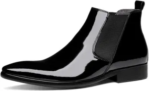 Men Ankle Boots Mens Low Heel Pull Tap Chelsea Boots Show Party Office Holiday For Club The First Layer Of Cowhide Genuine Leather