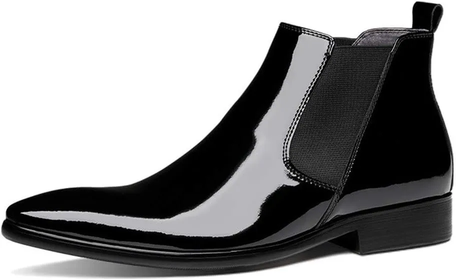 Men Ankle Boots Mens Low Heel Pull Tap Chelsea Boots Show Party Office Holiday For Club The First Layer Of Cowhide Genuine Leather