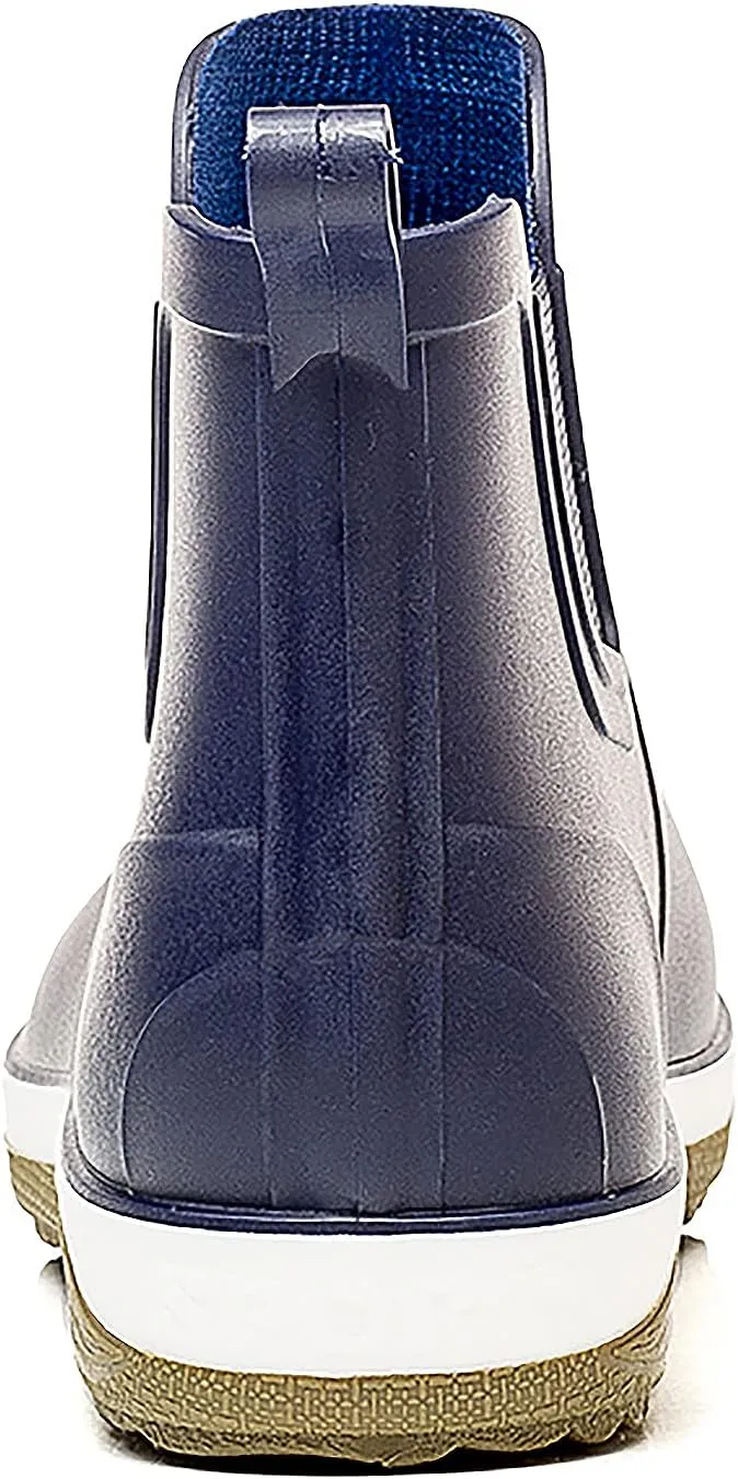 Men’s Ankle Rain Boots Waterproof Chelsea Boots Slip-On Garden Work Shoes Rain Footwear