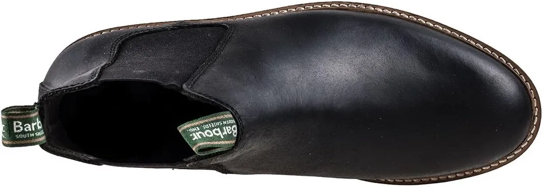 Mens Barbour Farsley Black Office Formal Smart Leather Chelsea Boots