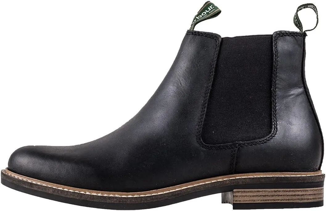 Mens Barbour Farsley Black Office Formal Smart Leather Chelsea Boots