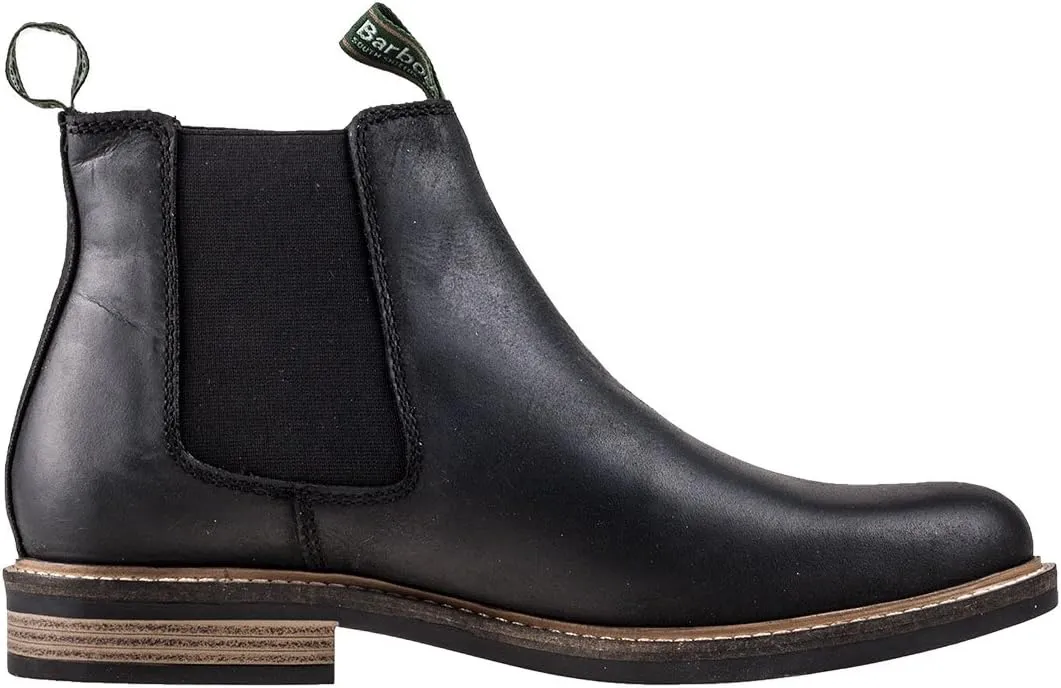 Mens Barbour Farsley Black Office Formal Smart Leather Chelsea Boots