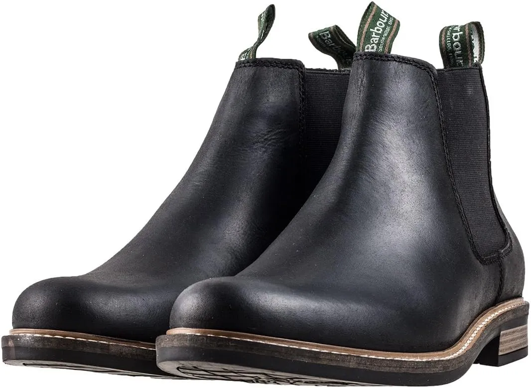 Mens Barbour Farsley Black Office Formal Smart Leather Chelsea Boots