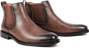 Men’s Black Chelsea Boots-Slip-On Comfy Mens Casual Suede Ankle Boots
