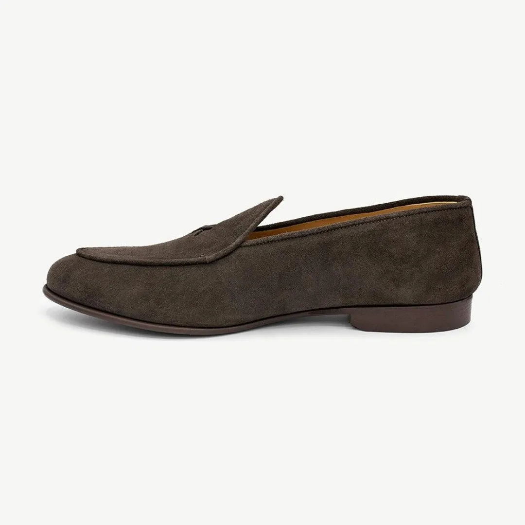 Men's Brown Suede Milano Loafer From Del Toro Shoes