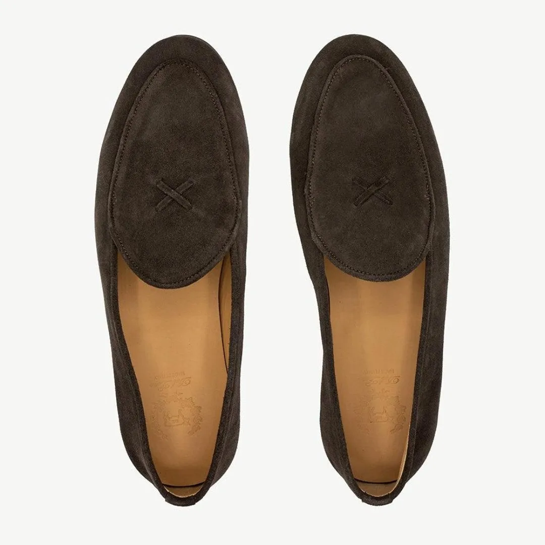 Men's Brown Suede Milano Loafer From Del Toro Shoes