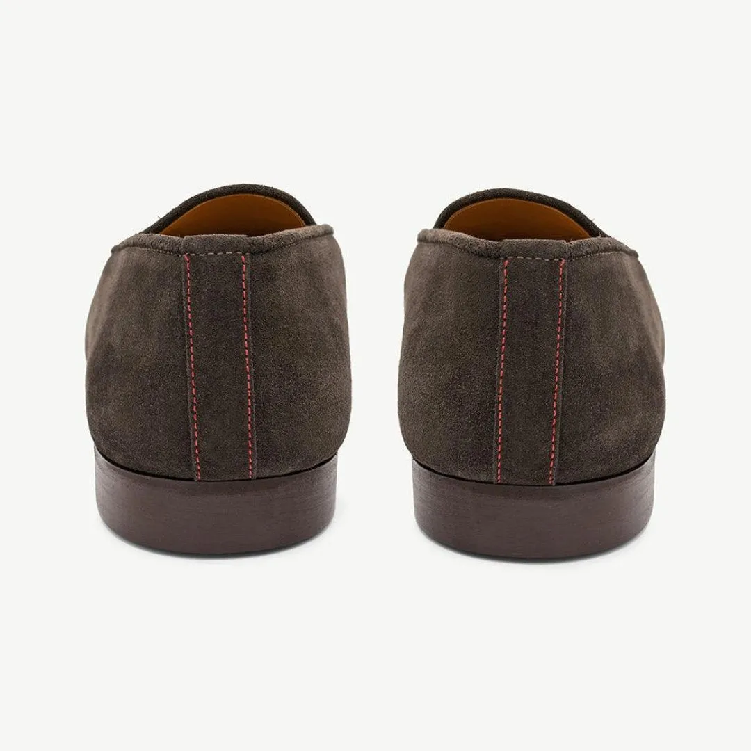 Men's Brown Suede Milano Loafer From Del Toro Shoes