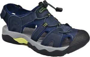Mens Casual Leather Sandals Closed Toe Beach Shoes Summer Sandals for Hiking Trekking Walking