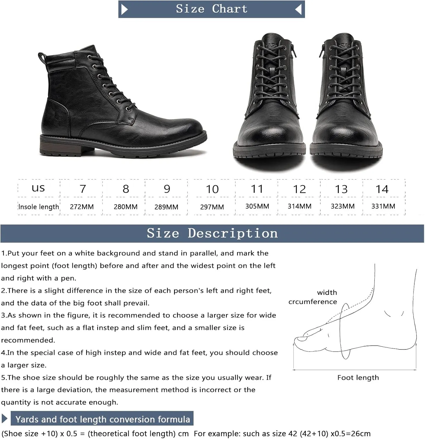 Men's Chelsea Boots Slip-on Formal Dress Boots for Men Casual Ankle Men Boots