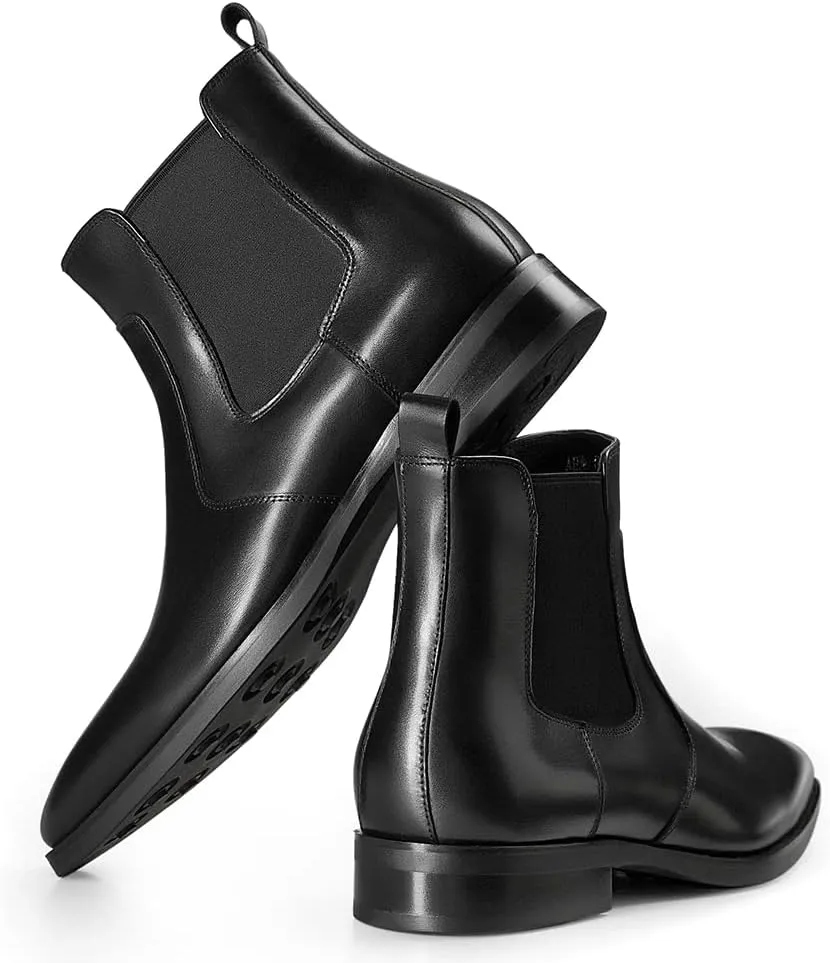 Mens Dress Boots Leather Chelsea Boots for Men